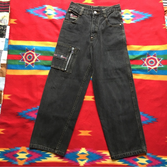 Vintage Paco Baggy Skater Streetwear Black Jeans (Boys 10) - Picture 11 of 11